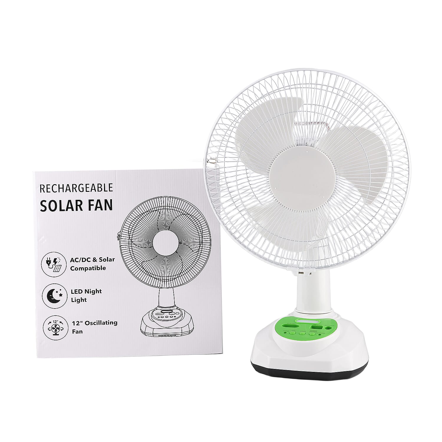 Desktop Fan Speed Adjustment with 2 LED Bulb