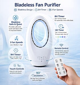Livmore 3 Speed Wind Bladeless Wireless Fan with Remote Control