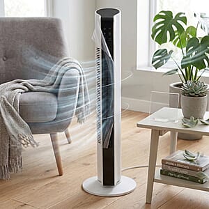 Livmore White Tower Fan (110V, 45W, 3 Speed Settings)