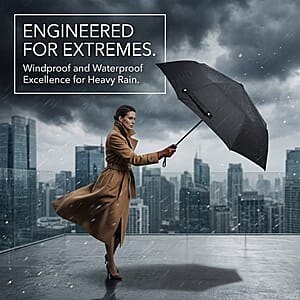 Livmore Black Three-Fold Umbrella