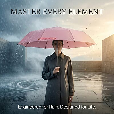 Livmore Pink Three-Fold Umbrella