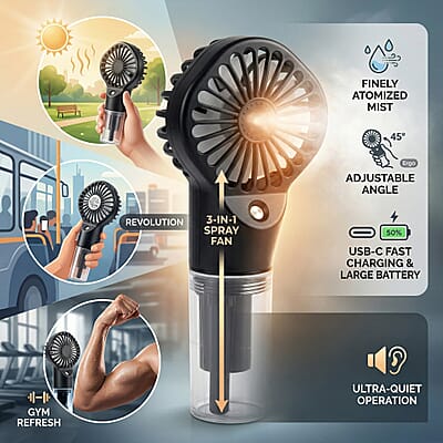 Black Handheld Spray Fan