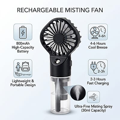 Black Handheld Spray Fan