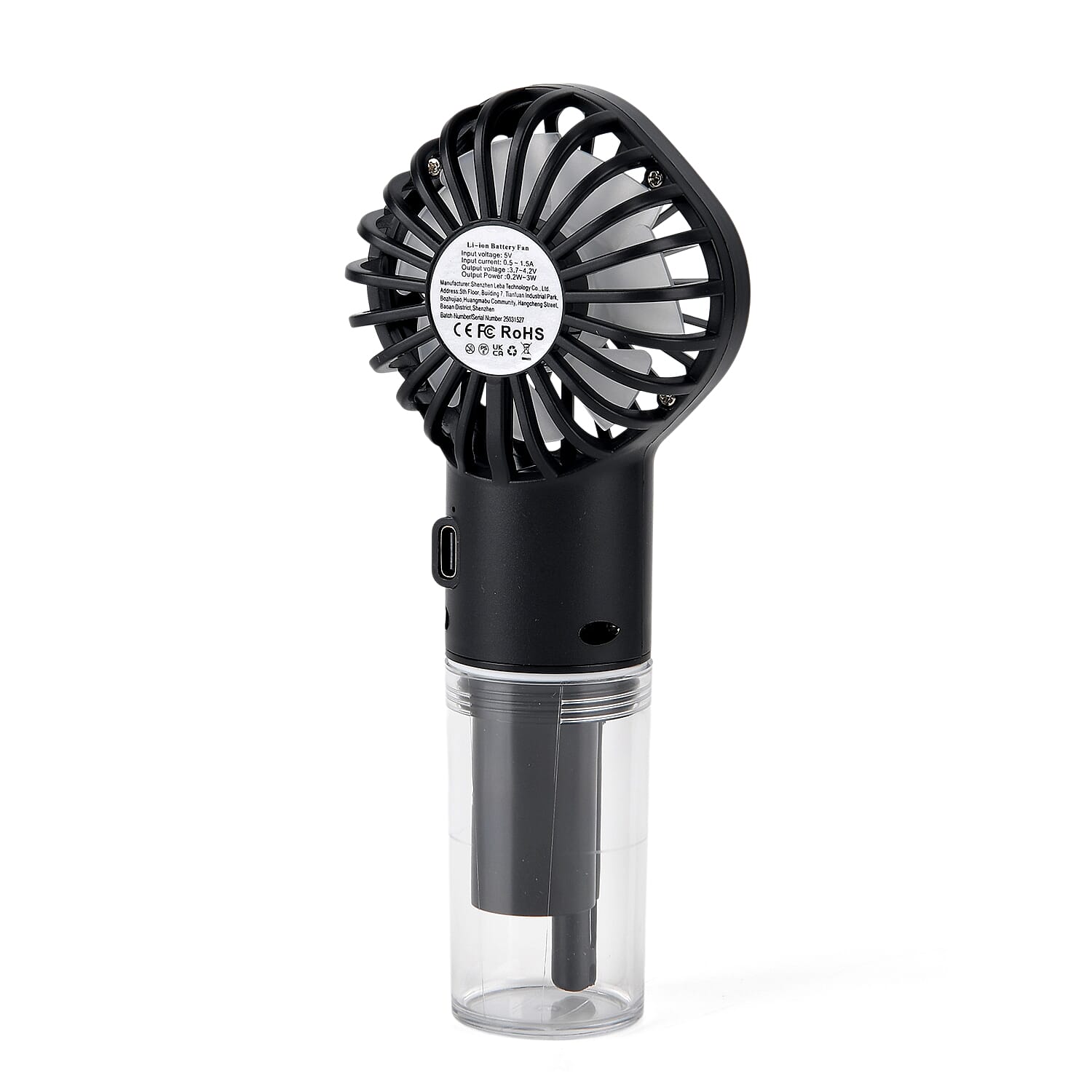 Black Handheld Spray Fan
