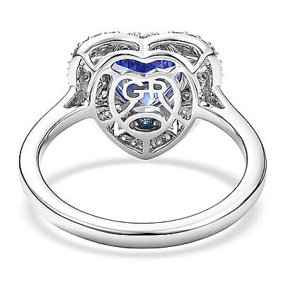 GP Premium Tanzanite and Diamond I2 2.10 ctw Ring in 10K White Gold (Size 10.0)