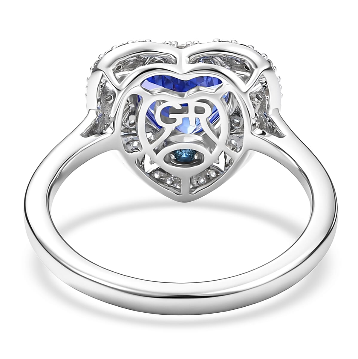 GP Premium Tanzanite and Diamond I2 2.10 ctw Ring in 10K White Gold (Size 6.0) image number 5