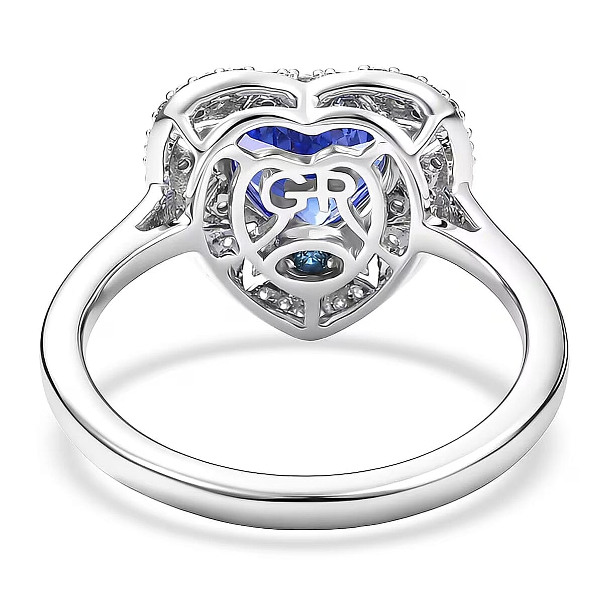 GP Premium Tanzanite and Diamond I2 2.10 ctw Ring in 10K White Gold (Size 6.5) image number 6