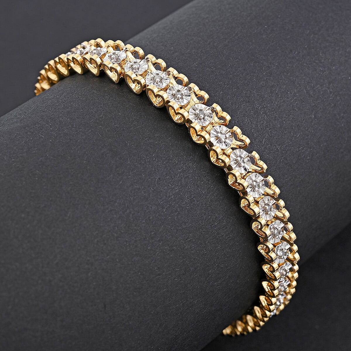 Diamond 0.50 ctw Bracelet in 14K YG Over and Sterling Silver (7.00 In) image number 1