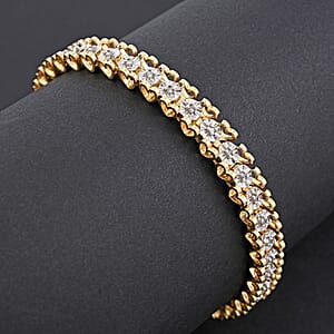 Diamond 0.50 ctw Bracelet in 14K YG Over and Sterling Silver (7.00 In)