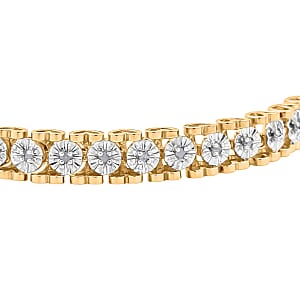 Diamond 0.50 ctw Bracelet in 14K YG Over and Sterling Silver (7.00 In)