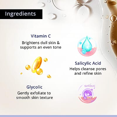 SkinChemists Set of 2 Balancing Vitamin C & Glycolic Acid Cream Cleanser (6.76 x2)