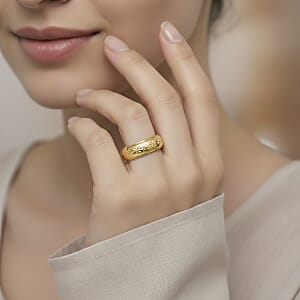 Luxoro Floral Spinner Band Ring in 10K Yellow Gold (Size 8.0) 2.55 Grams