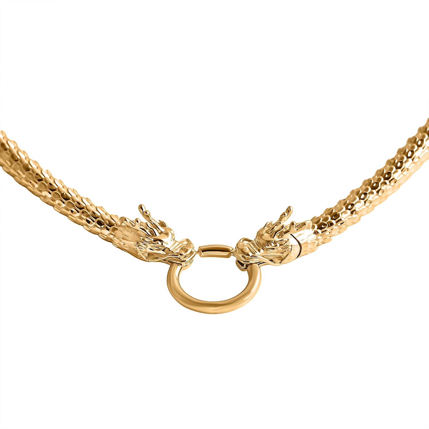 Luxoro Dragon Necklace in 10K Yellow Gold 23.40 Grams (18 Inches)