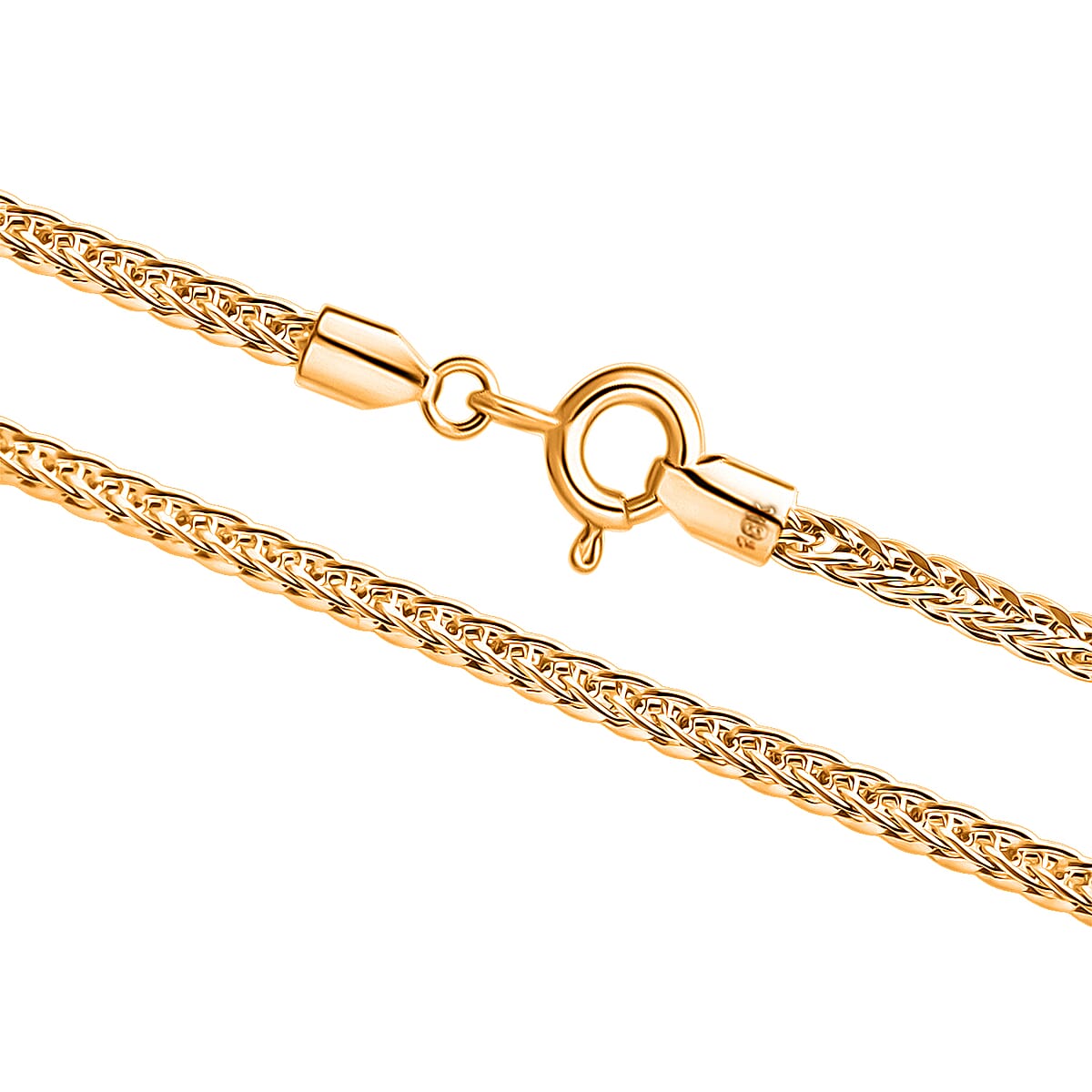 Triple Spiga Chain Necklace in 18K Yellow Gold 2.30 Grams 20 Inches image number 3