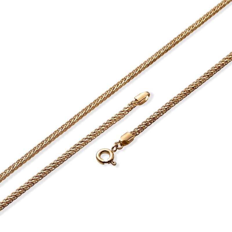 Triple Spiga Chain Necklace in 18K Yellow Gold 2.30 Grams 20 Inches