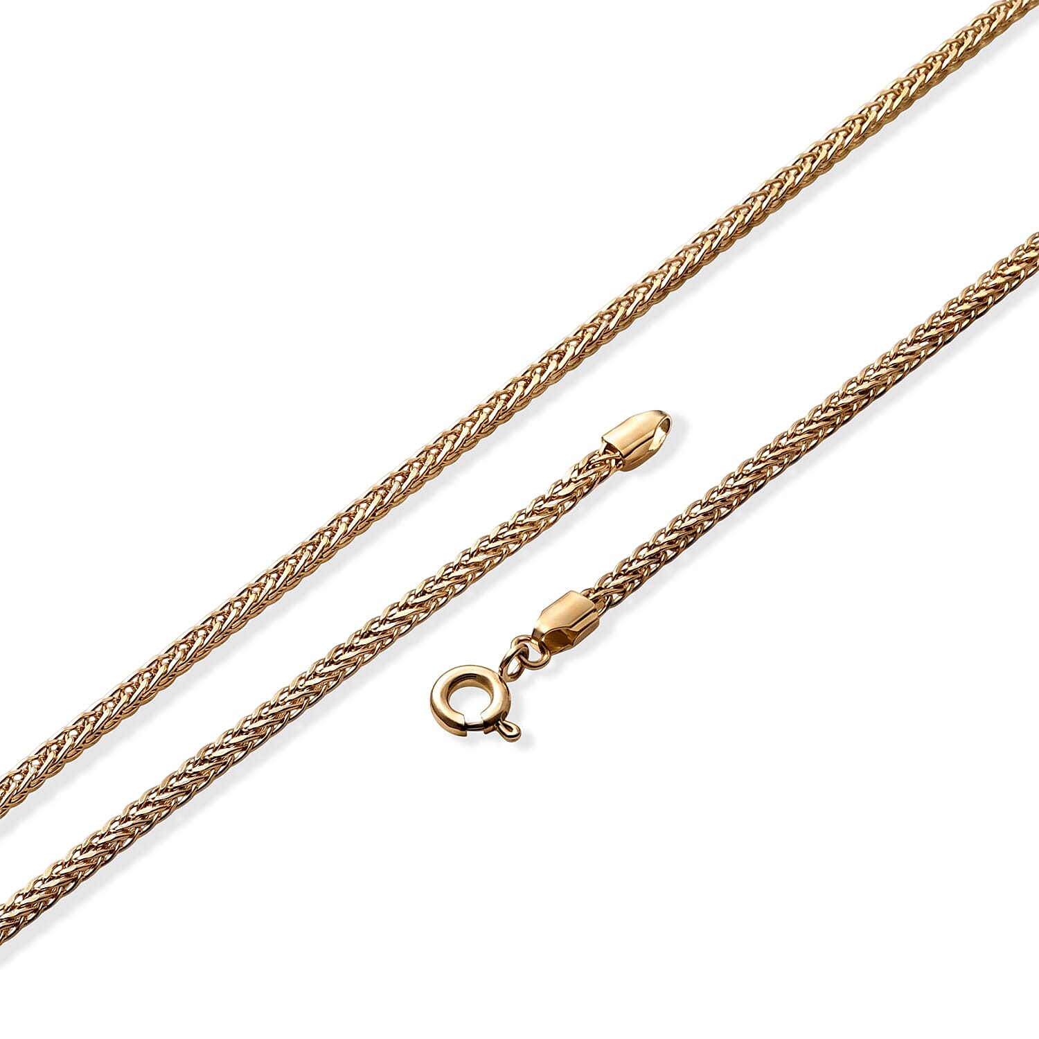 Triple Spiga Chain Necklace in 18K Yellow Gold 2.30 Grams 20 Inches