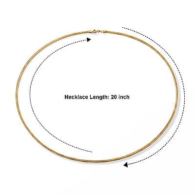 Triple Spiga Chain Necklace in 18K Yellow Gold 2.30 Grams 20 Inches
