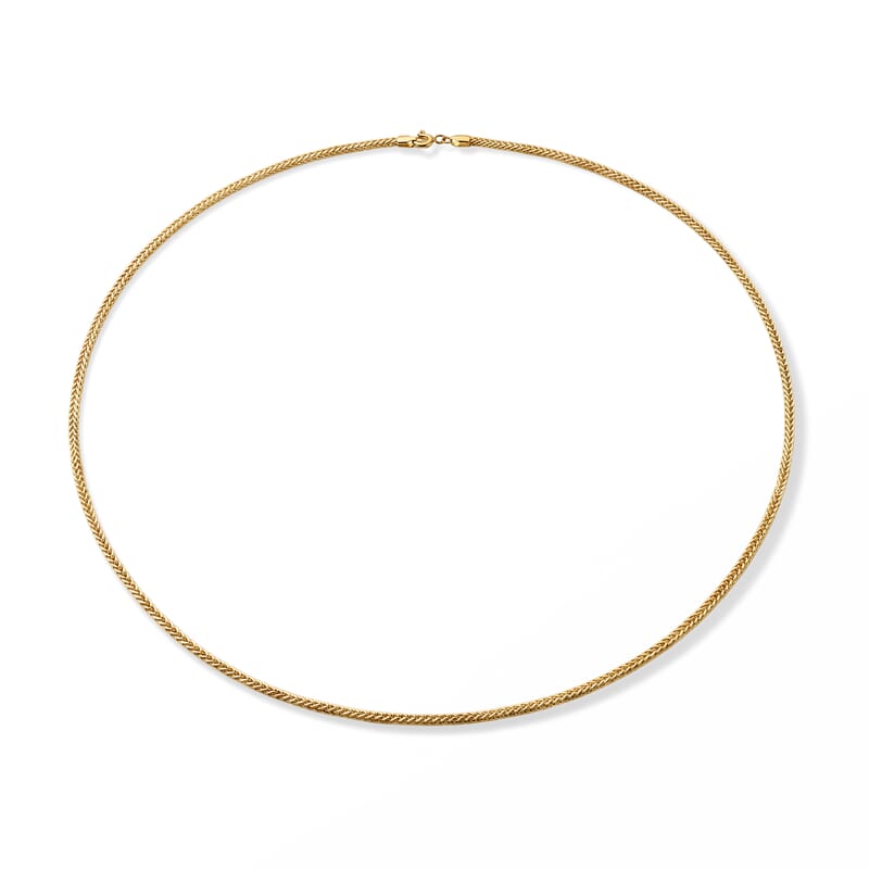 Triple Spiga Chain Necklace in 18K Yellow Gold 2.30 Grams 20 Inches