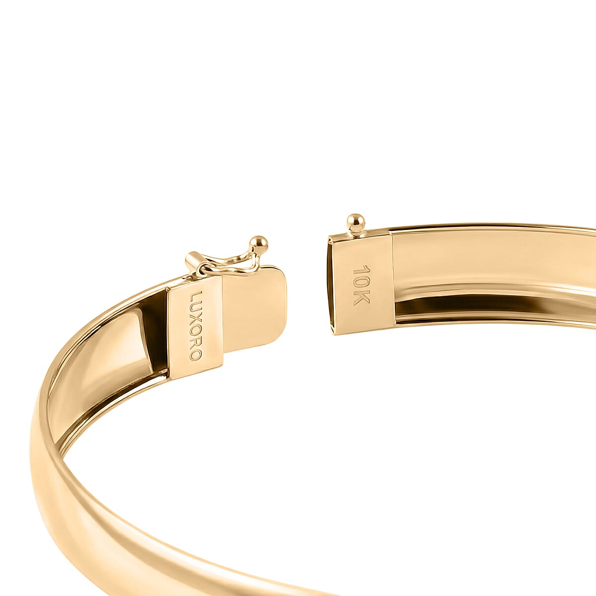 Luxoro 10K Yellow Gold Bangle Bracelet (7.25 In) 5.25 Grams image number 5