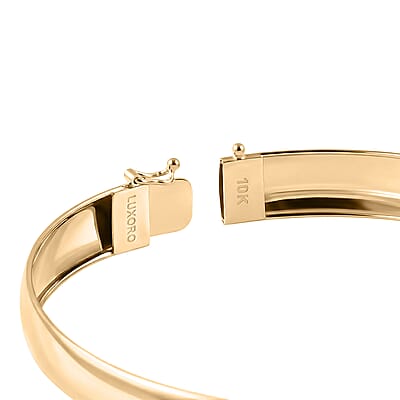 Luxoro 10K Yellow Gold Bangle Bracelet (7.25 In) 5.25 Grams