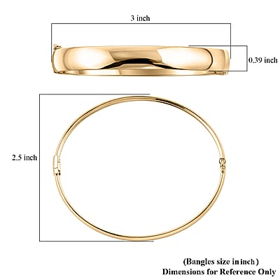 Luxoro 10K Yellow Gold Bangle Bracelet (7.25 In) 5.25 Grams