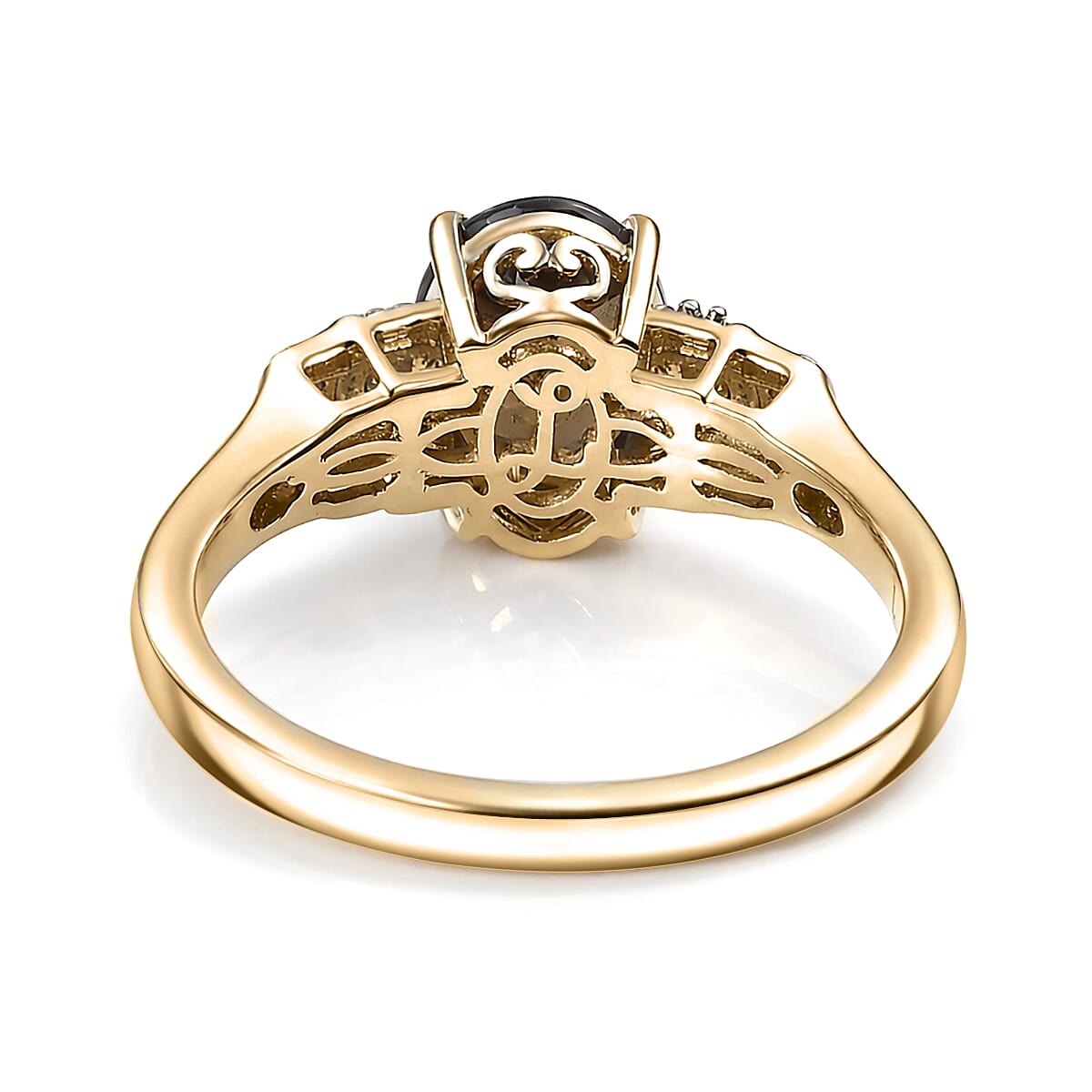 Luxoro AAA Madagascar Color Change Garnet and Diamond I2 2.50 ctw Ring in 10K Yellow Gold (Size 6.0) image number 4