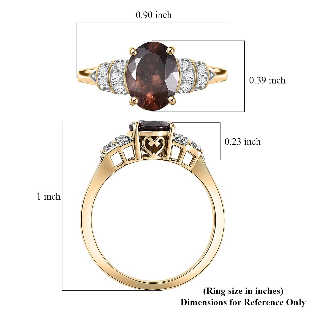 Luxoro AAA Madagascar Color Change Garnet and Diamond I2 2.50 ctw Ring in 10K Yellow Gold (Size 6.0) image number 5