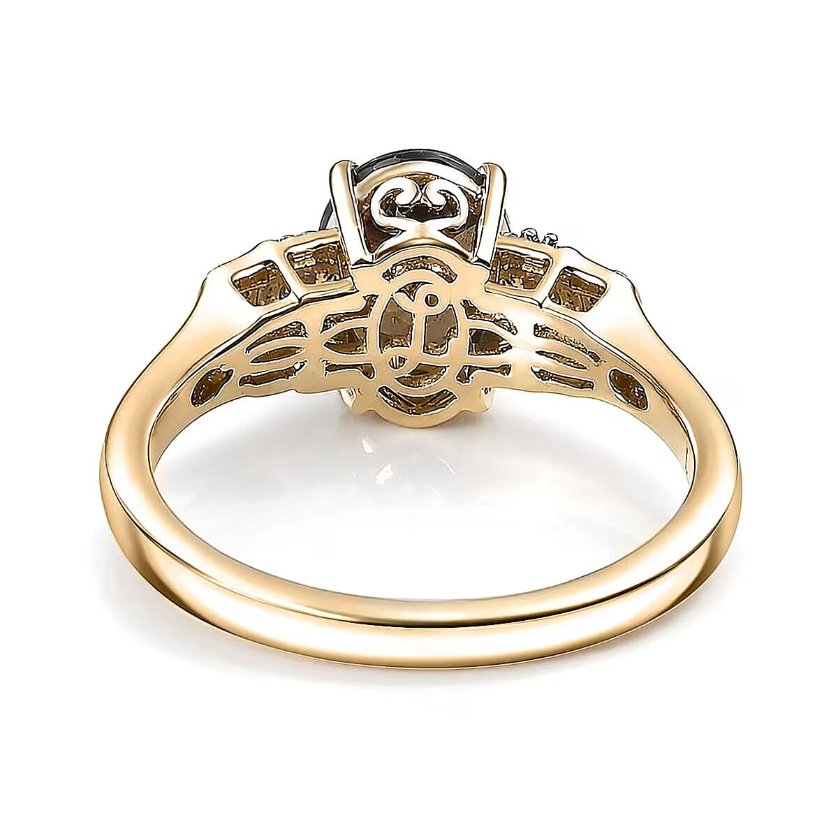 Luxoro AAA Madagascar Color Change Garnet and Diamond I2 2.50 ctw Regal Ring in 10K Yellow Gold (Size  7.0) image number 6
