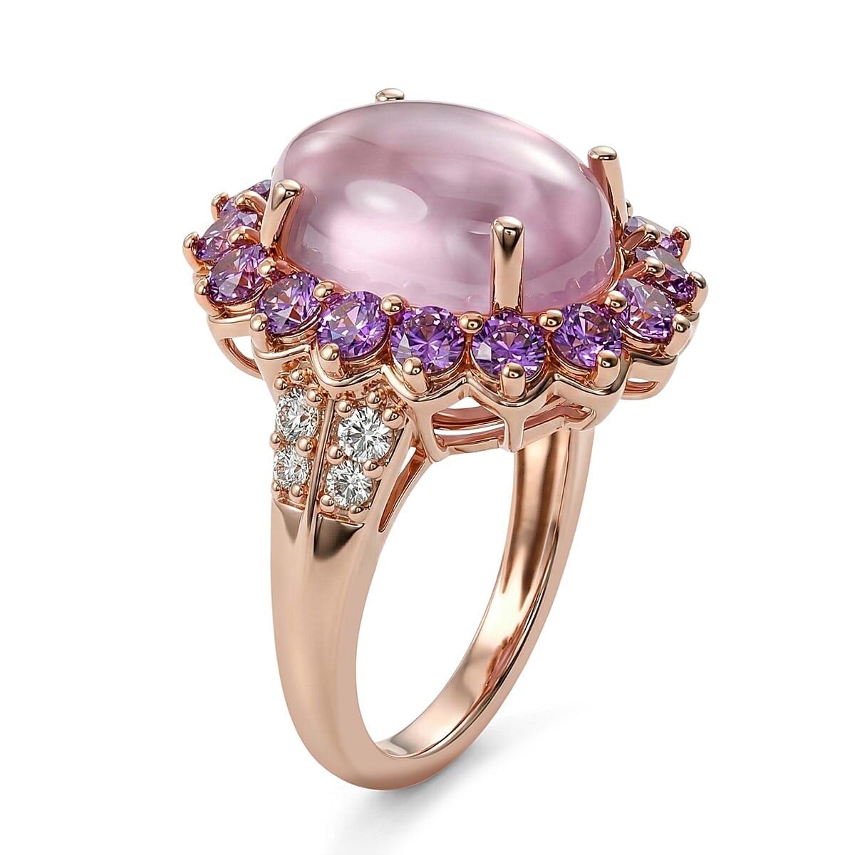 EverTrue Kunzite, Multi Gemstone Ring in 18K RG Plated (Size 10.0) 8.90 ctw image number 3