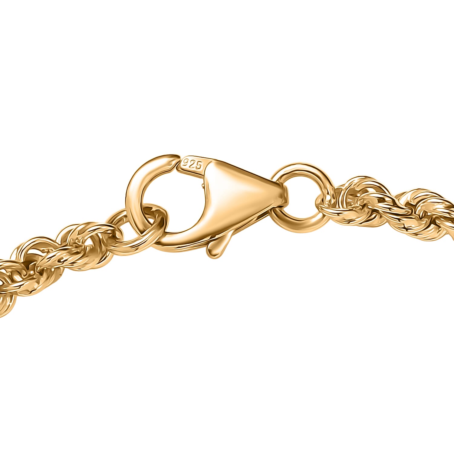 Luxuriant Lab Grown Diamond G-H SI 1.00 ctw Infinity Rope Bracelet in 18K Vermeil Yellow Gold Over Sterling Silver (7.25 In)