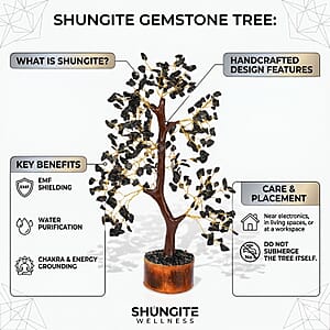 Livmore Black Shungite Gemstone Tree (9 Inch)
