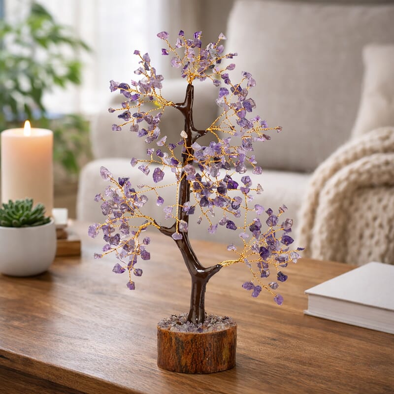 Livmore Purple Amethyst Gemstone Tree (9 Inch)