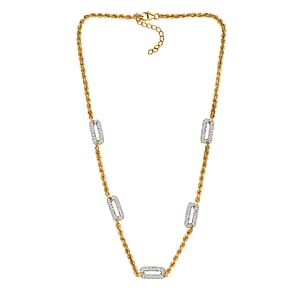 Luxuriant Lab Grown Diamond G-H SI 2.00 ctw Necklace in 18K Vermeil Yellow Gold Over Sterling Silver 18-20 Inches 