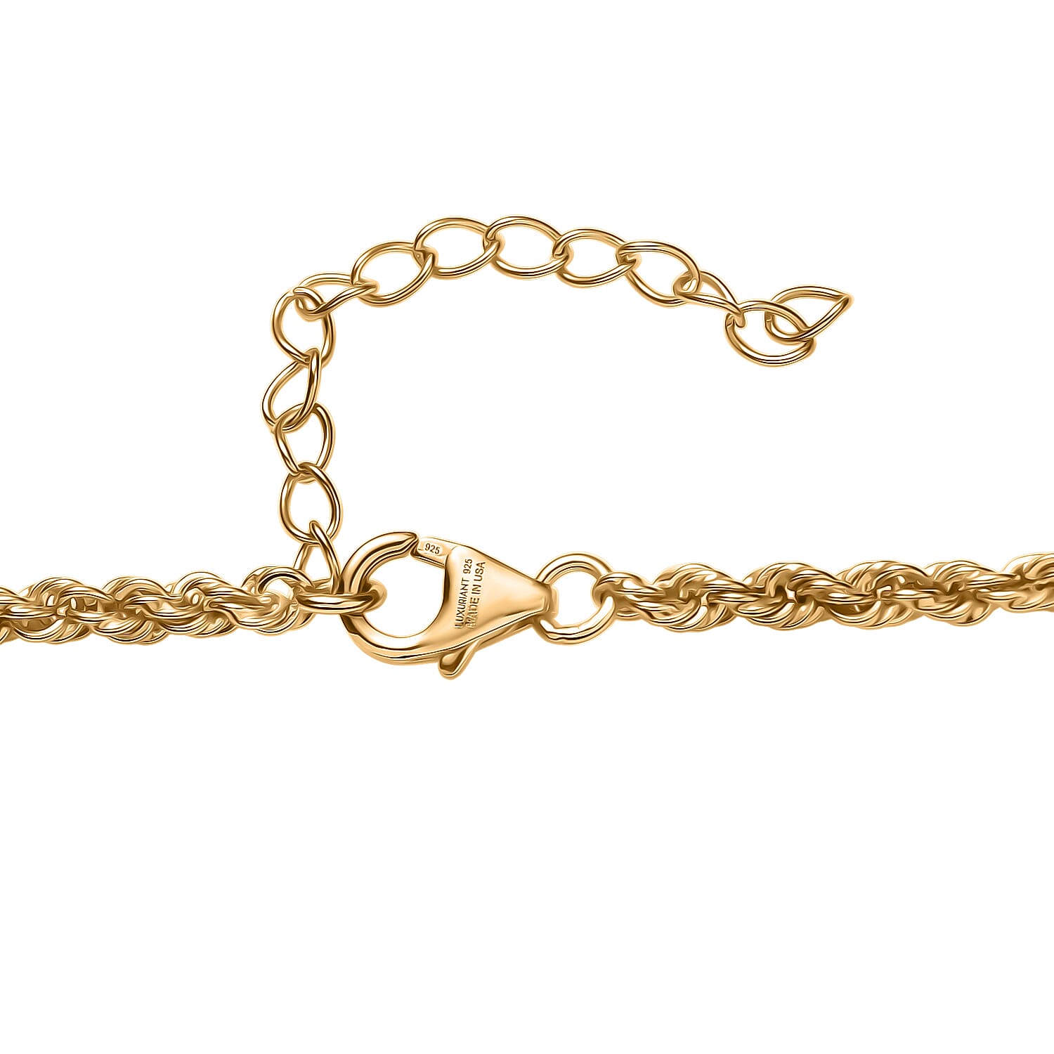 Luxuriant Lab Grown Diamond G-H SI 2.00 ctw Infinity Rope Necklace in 18K Vermeil Yellow Gold Over Sterling Silver 18-20 Inches