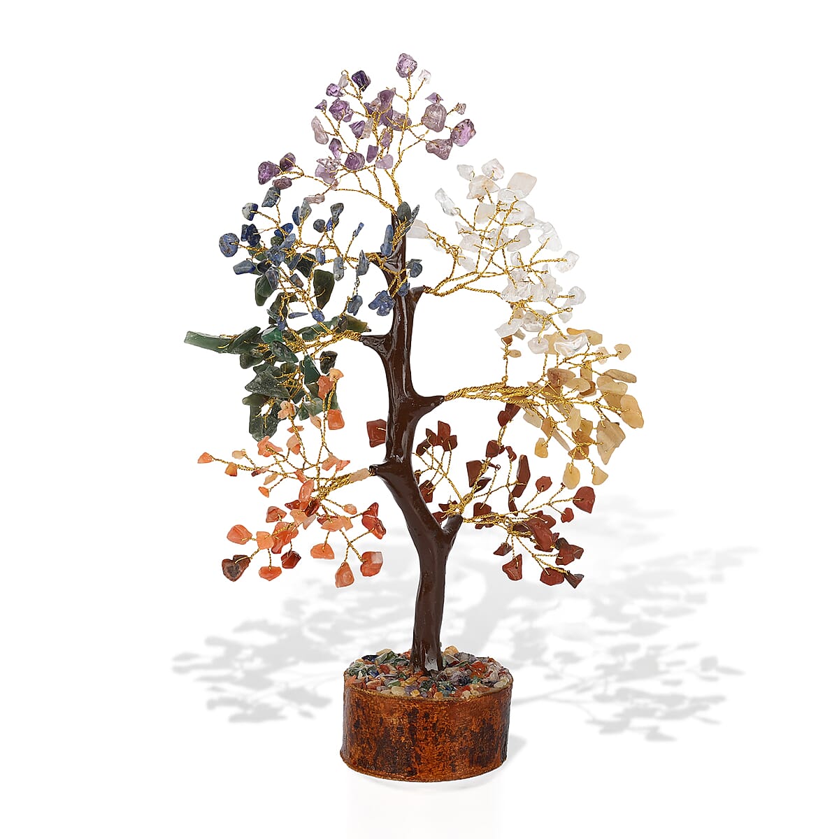 Ankur Treasure Chest Livmore Multi Seven Chakras Gemstone Tree (9 Inch) image number 3