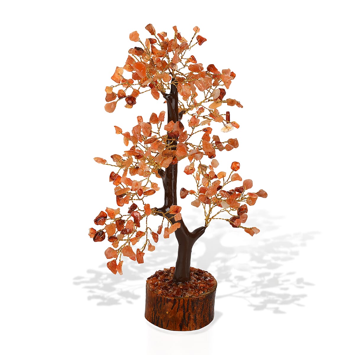 Ankur Treasure Chest Livmore Red Carnelian Gemstone Tree (9 Inch) image number 3