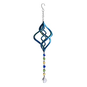 Livmore Blue Stainless Steel Crystal 3D Wind Spinner