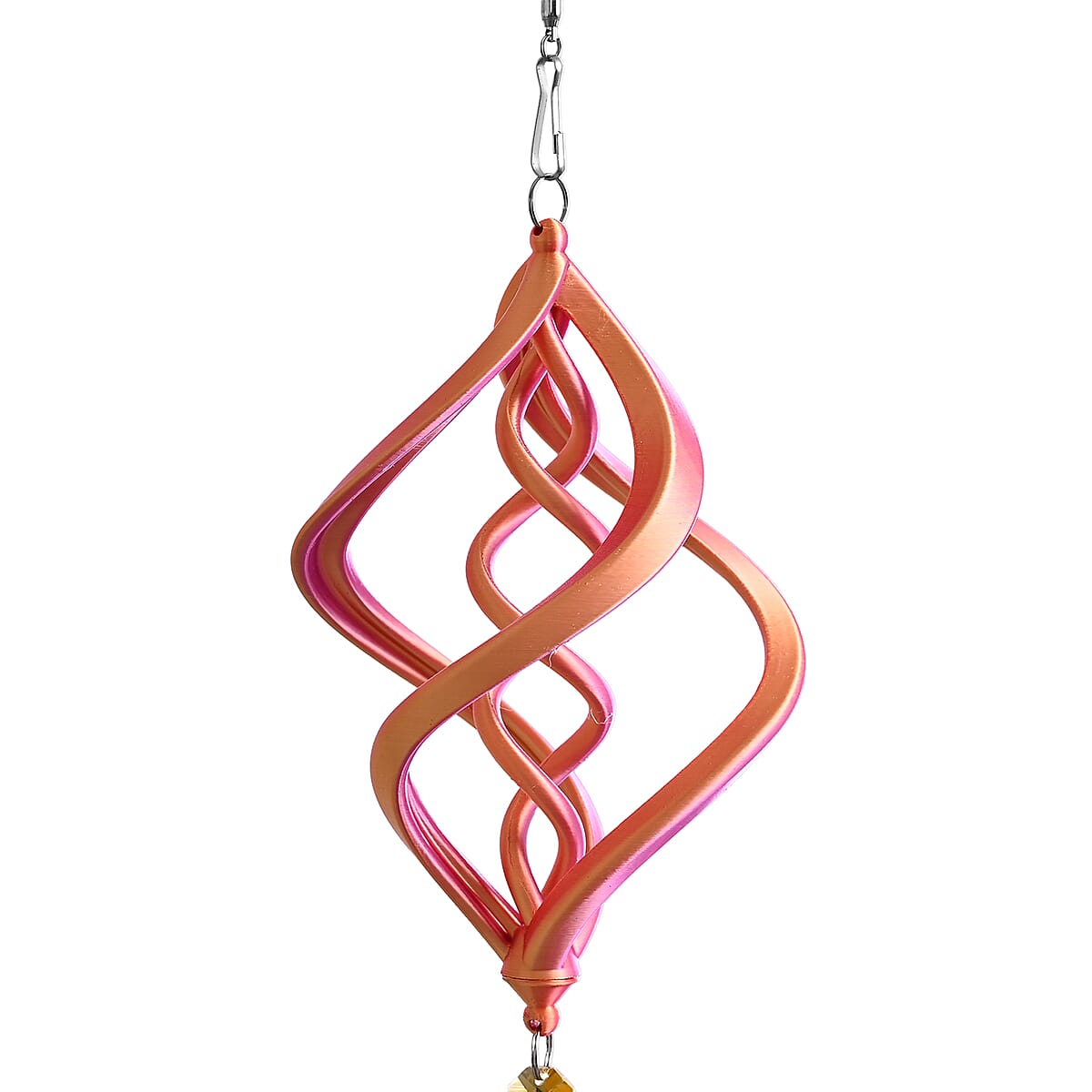 Livmore Pink Stainless Steel Crystal 3D Wind Spinner image number 2