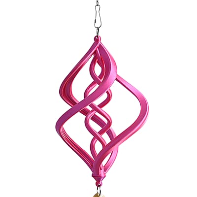 Livmore Pink Stainless Steel Crystal 3D Wind Spinner
