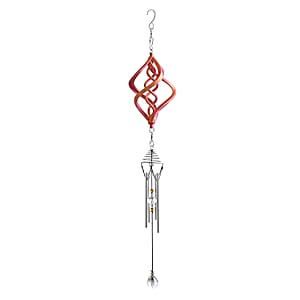 Livmore Red Stainless Steel Crystal 3D Wind Spinner