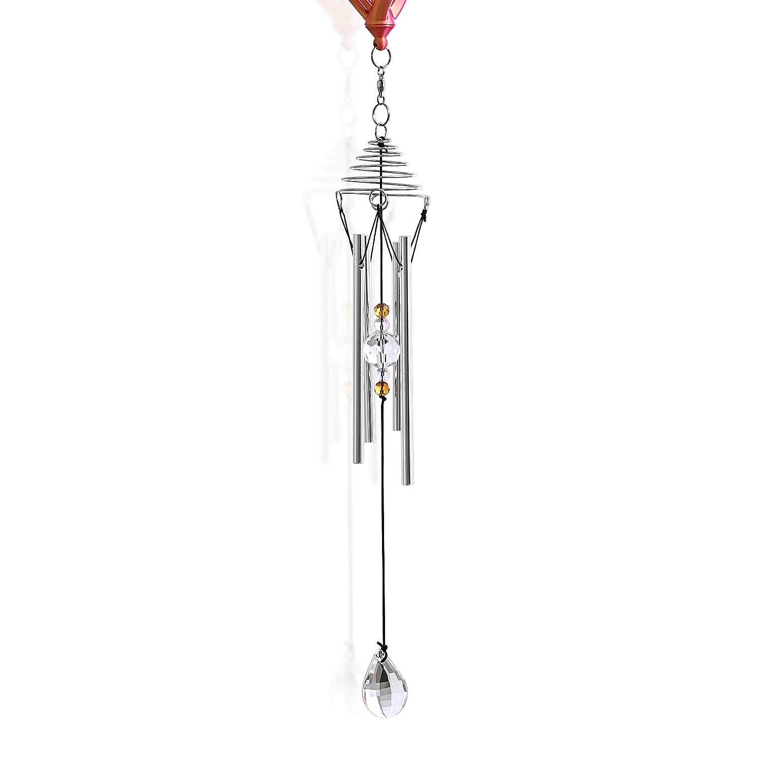Livmore Red Stainless Steel Crystal 3D Wind Spinner