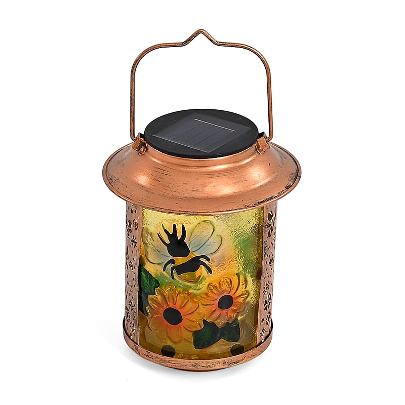 Livmore Sunflower Decorative Glass Lantern