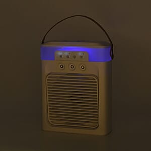 White Mini Cold Fan with 7 Color LED Light
