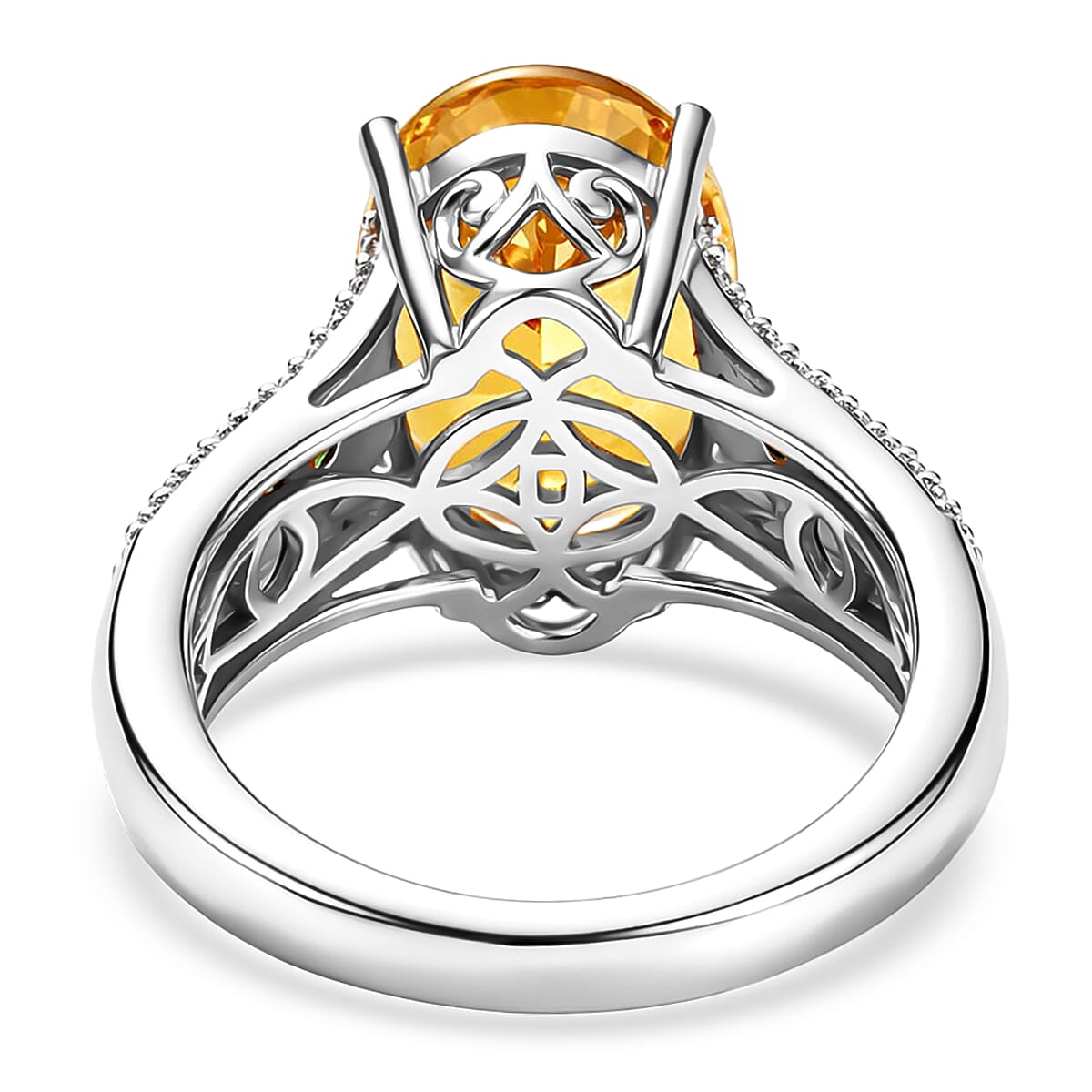 D'Joy Golden Apatite, Multi Gemstone Ring in Rhodium Over Sterling Silver (Size 10.0) 6.60 ctw image number 4