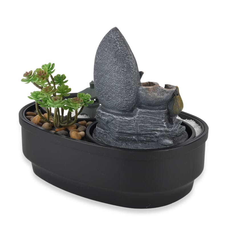 Buddha USB Indoor Polyresin Water Fountain with LED Light