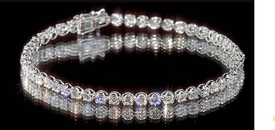 Luxuriant Lab Grown Diamond F VS 3.00 ctw Bracelet in 10K White Gold (7.00 In) 4 Grams