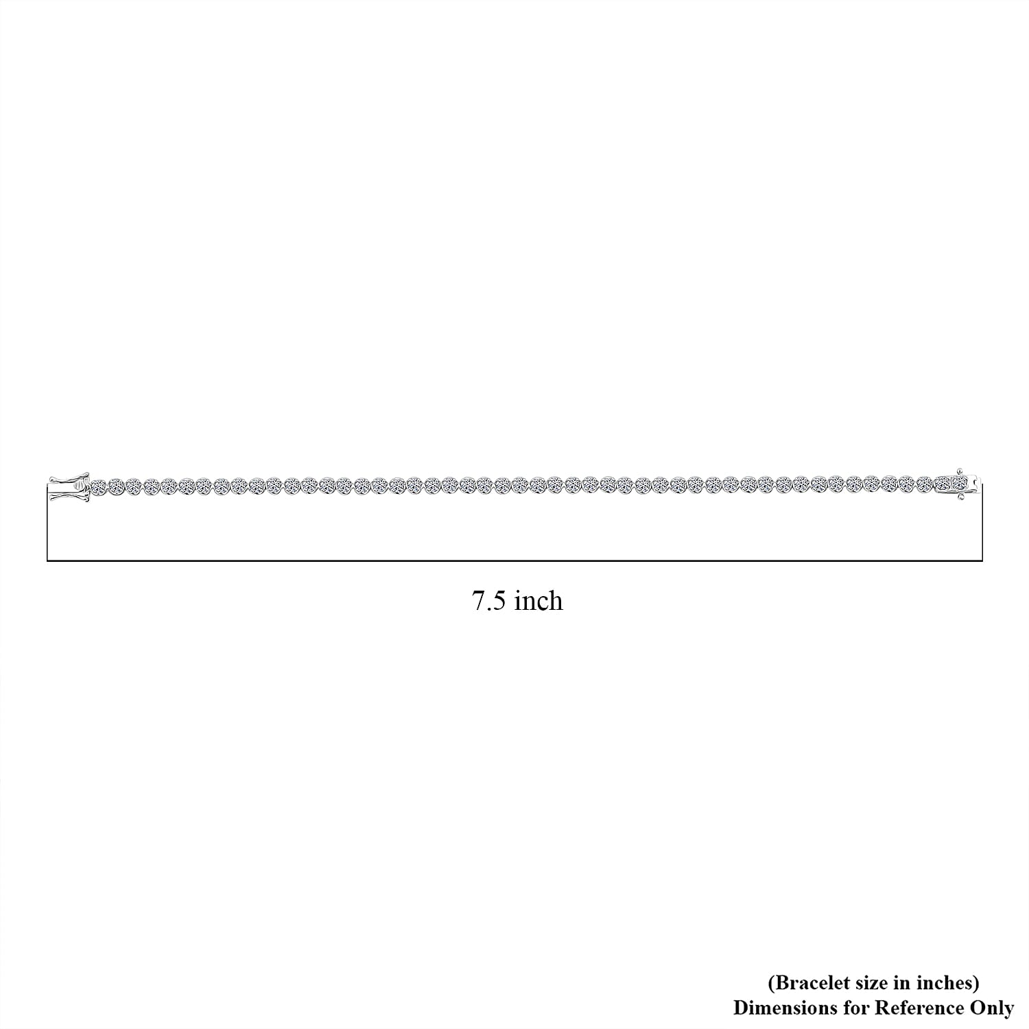 Luxuriant Lab Grown Diamond F VS 3.00 ctw Bracelet in 10K White Gold (7.00 In) 4 Grams
