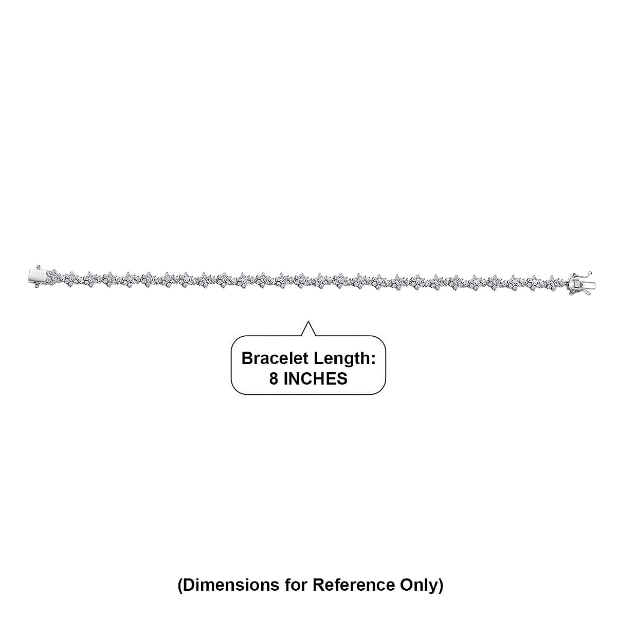 Luxuriant Lab Grown Diamond G-H SI 3.50 ctw Bracelet in Rhodium Over Sterling Silver (8.00 In) image number 4