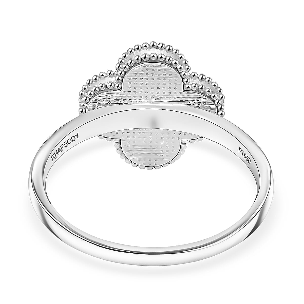 Doorbuster Rhapsody Clover Ring in 950 Platinum (Size 11.0) 5.40 Grams image number 4
