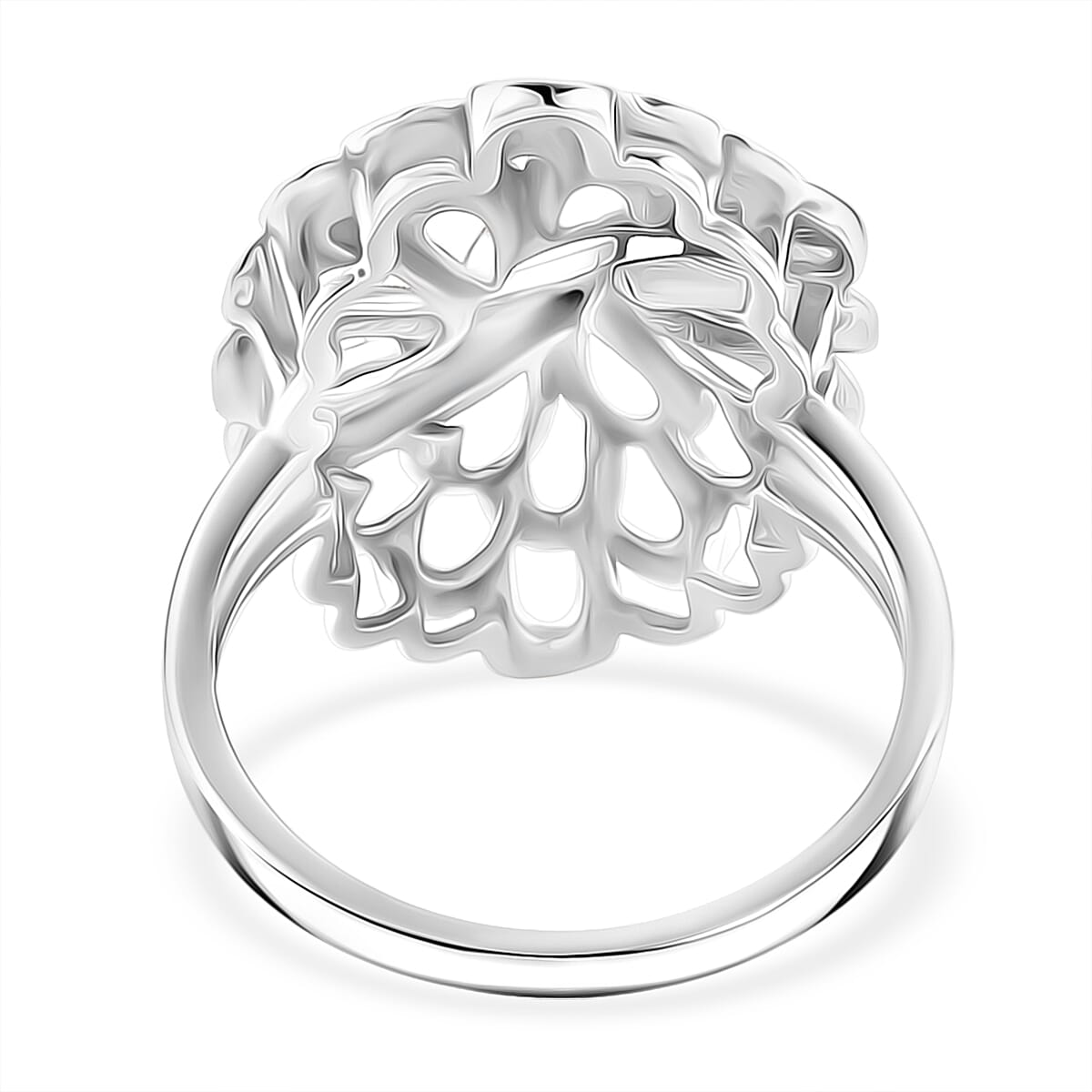 Rhapsody 950 Platinum Peacock Feather Ring 6 Grams (Size 7.5) image number 4